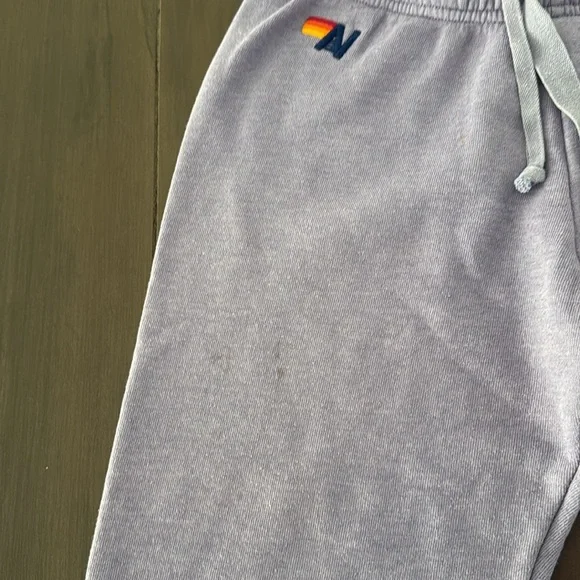 Aviator Nation Lavender Joggers with Multicolor Stripe - Picture 5 of 8